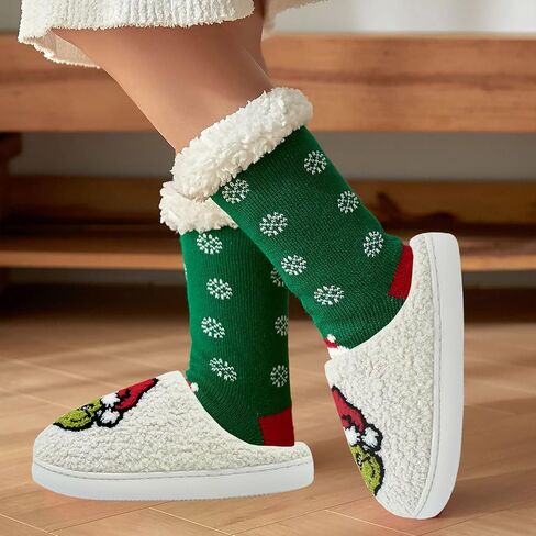 Kids Reindeer Slippers - Soft, Cozy, Non-Slip Indoor Shoes for Toddlers - Christmas Gifts for Boys & Girls in Kuwait