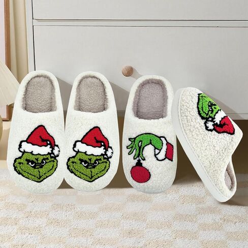 Kids Reindeer Slippers - Soft, Cozy, Non-Slip Indoor Shoes for Toddlers - Christmas Gifts for Boys & Girls in Kuwait