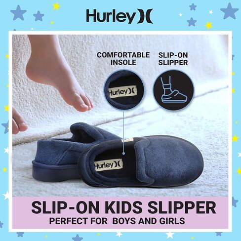 Hurley Kids Slippers Comfortable and Easy Slip-On Style for Little and Big Kids, Versatile Wear for Indoor & Outdoor Adventures, Terrie in Saudi Arabia