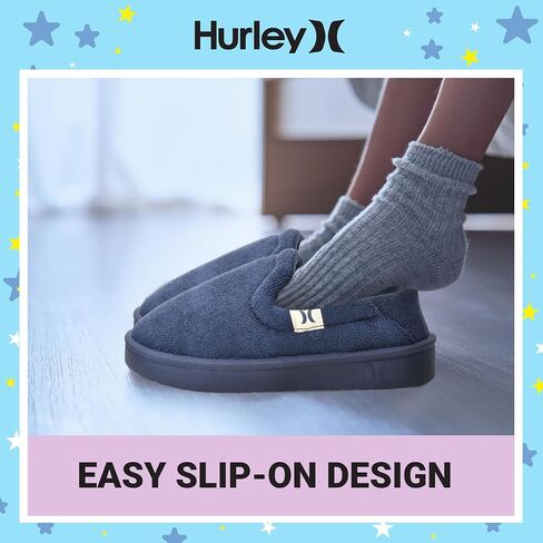 Hurley Kids Slippers Comfortable and Easy Slip-On Style for Little and Big Kids, Versatile Wear for Indoor & Outdoor Adventures, Terrie in Saudi Arabia