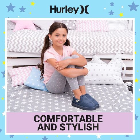 Hurley Kids Slippers Comfortable and Easy Slip-On Style for Little and Big Kids, Versatile Wear for Indoor & Outdoor Adventures, Terrie in Saudi Arabia