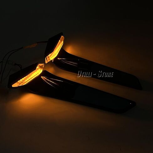 Motorcycle CNC Side Mirrors with LED Light Fits for Ducati Panigale V4 V4S V4R 2019-2024 PANIGALE V2 2020-2024 Anti-glare Blue Lenses Adjustable Wind Wing Rearview Mirrors Turn Signal Mirrors in Kuwait