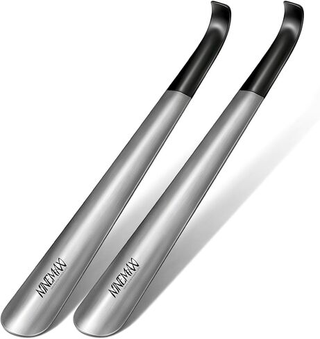 NINEMAX Shoe Horn Long Handle: 16.5'' Metal Long Shoehorn for Boots 2Pcs,Stainless Steel Shoe Horns Set for Senior Men Women in Saudi Arabia