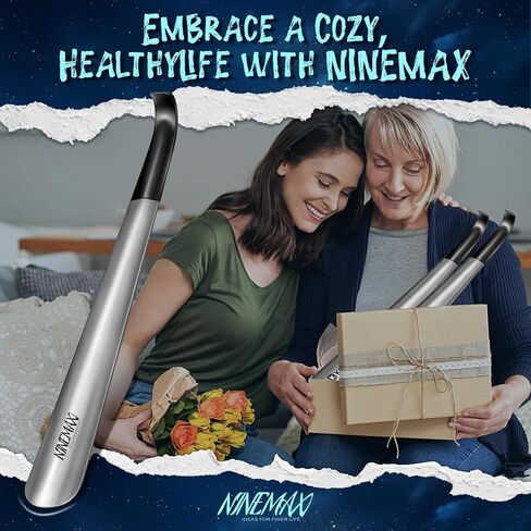 NINEMAX Shoe Horn Long Handle: 16.5'' Metal Long Shoehorn for Boots 2Pcs,Stainless Steel Shoe Horns Set for Senior Men Women in Saudi Arabia