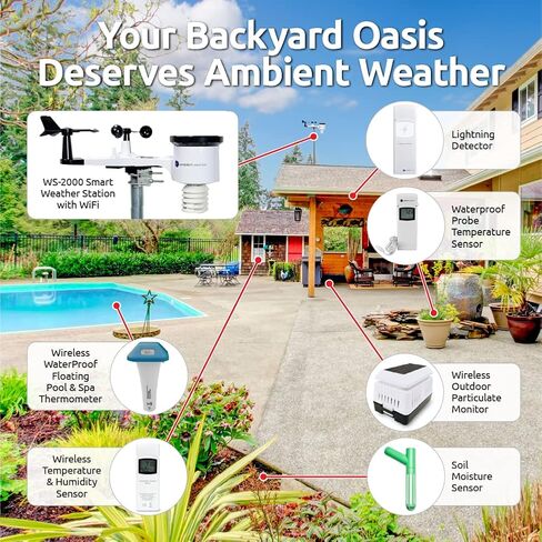 Ambient Weather WS-2000 Smart Weather Station with WiFi Remote Monitoring and Alerts in Kuwait