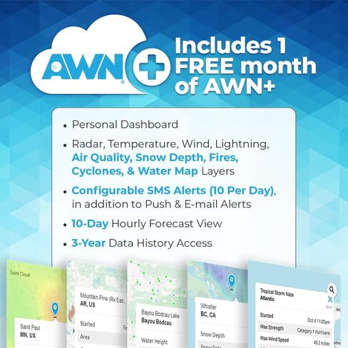 Ambient Weather WS-2000 Smart Weather Station with WiFi Remote Monitoring and Alerts in Kuwait