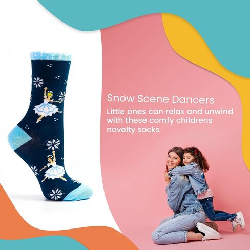 Nutcracker Ballet Gifts, Novelty Crew Socks for Kids, Girls and Boys, Fun Cute Funky Childrens Cozy Warm Comfy Winter Socks in Saudi Arabia