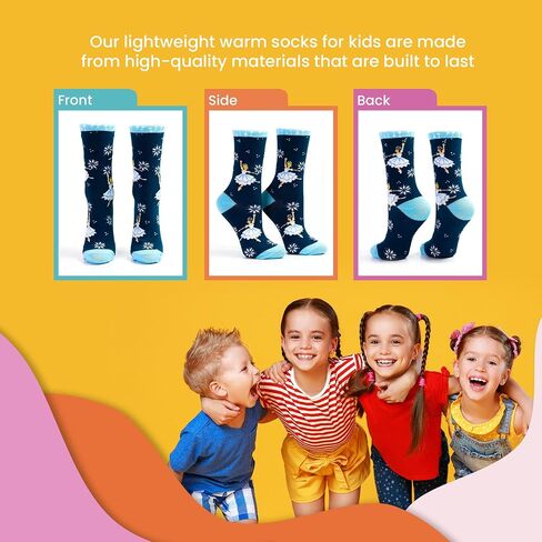 Nutcracker Ballet Gifts, Novelty Crew Socks for Kids, Girls and Boys, Fun Cute Funky Childrens Cozy Warm Comfy Winter Socks in Saudi Arabia
