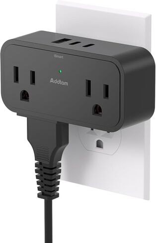 Surge Protector Outlet Extender, Multi Plug Outlet Splitter with 4 Electrical Outlets 3 USB Ports（2 USB C 3 Sided Wall Plug Adapter for Home Office Travel Dorm Room Essentials in Saudi Arabia