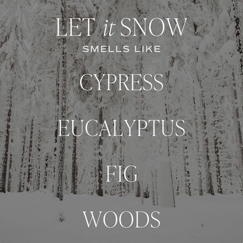 Sweet Water Decor Let it Snow Christmas Scented Candles - Christmas Stocking Stuffers Soy Candles with Cypress Scent - Christmas Candles with 50 Hours Burn Time - 11Oz Wood Lid White Jar Wax Candles in Kuwait