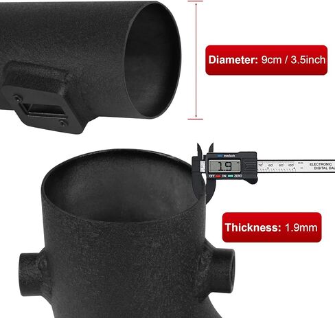 3.5 Inch Cold Air Intake Filter Kit & Heat Shield for Silverado 1500 2014-2018; Sierra 1500 14-18; for Cadillac Escalade Suburban Yukon Tahoe 15-20 5.3L 6.2L V8 (Black Tube & Red Filter) in Saudi Arabia