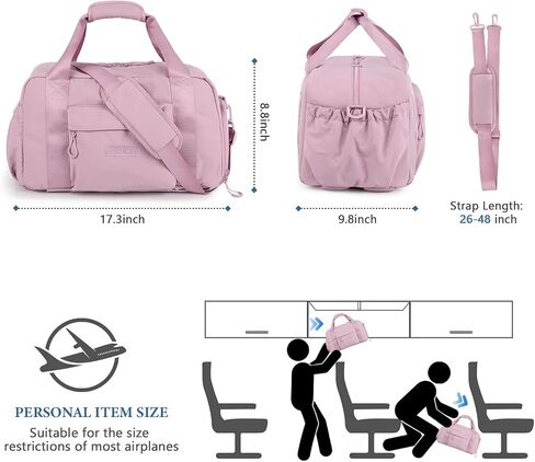 ETRONIK 3-IN-1 Gym Bag for Women, TSA Lightweight Weekender Bags for Women, Travel Duffle Bag for Travel with Shoe Compartment & Wet Pocket, Water Resistant Gym Duffle Backpack, Black in Saudi Arabia