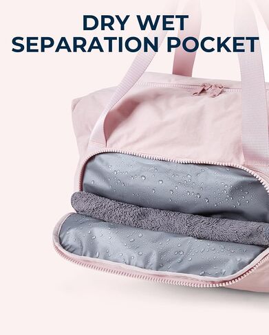 BAGSMART Travel Duffle Bag, Weekender Bags for Women Large Carry on Overnight Bag, Gym Bag with Trolley Sleeve, Personal Item Travel Bag Workout Dance Bag, Pink in Saudi Arabia
