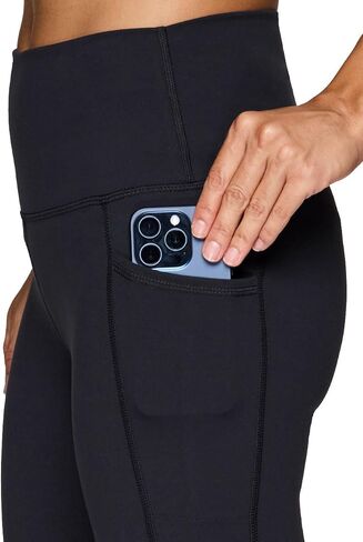 RBX Active Women's Ultra Soft Solid Workout Running Yoga Leggings with Pockets in Kuwait