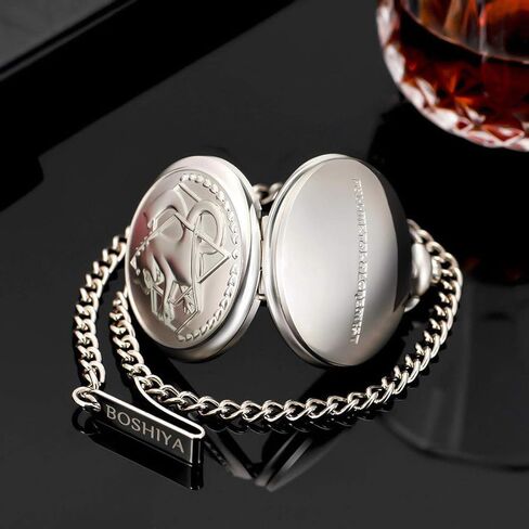 BOSHIYA Fullmetal Alchemist ساعة جيب مع سلسلة عتيقة برونزية ساعة جيب كوارتز إكسسوارات تنكرية صندوق هدايا أنيمي ميرش in Kuwait