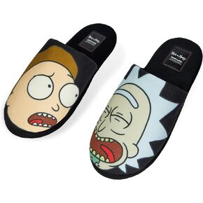 Rick and Morty Men's Slippers - Indoor House Shoes Teenagers Mens Sliders Size 8-13 Non Slip Lounge Wear Gifts for Him
