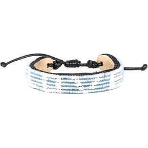 Ubuntu Life Love Beaded Leather Bracelet – Handmade Glass Bead Bracelet with Slide Closure and Genuine Leather, Stackable Boho Bracelets for Women and Men