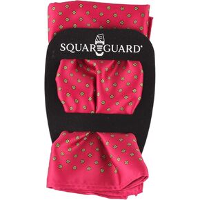 Red Polka Dot Pocket Square & Pocket Square Holder, Large