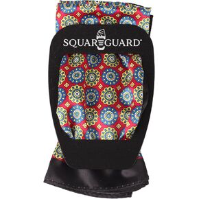 Red Geometric Pocket Square & Pocket Square Holder, Large