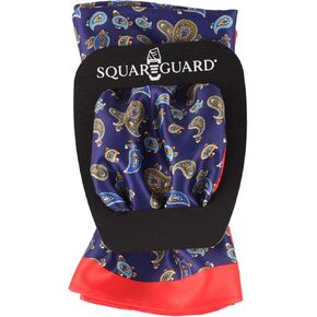 Royal/Orange Paisley Pocket Square & Pocket Square Holder, Large