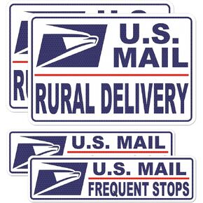 4 Pack Reflective U.S. Mail Delivery Driver Car Magnets U.S. Rural Delivery Carrier Magnetic Signs Caution Frequent Stops Delivery Driver Automotive Magnet Decal Waterproof Magnetic Bumper Stickers