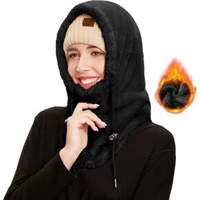 Zando Balaclava Ski Mask for Women Men Winter Face Mask Windproof Hooded Scarf Ski Hat Neck Warmer Winter Scarf Face Cover