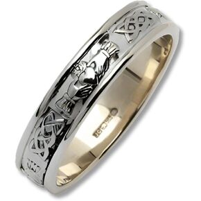 Biddy Murphy Women's Irish 925 Sterling Silver Claddagh Wedding Ring, 1/8" Band, Traditional Celtic Jewelry, Made In Ireland & Crafted by Irish Artisan Jewelers Co. Wicklow