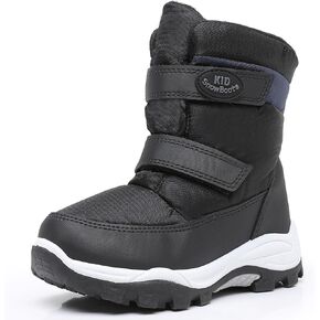 Ahannie Boys Girls Snow Boots Toddler Kids Winter Boots Water Resistant Hook Loop Cold Weather Shoes (Toddler/Little Kid)