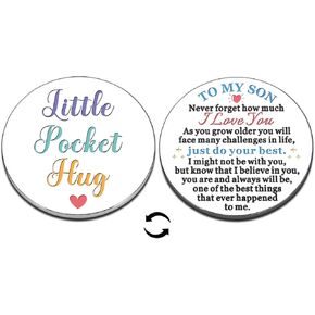 Octamber Pocket Hug for Son Stepson Son Gifts from Mom Dad Stocking Stuffers for Boys Inspirational Gifts for Son Stepson Sweet 16/18/21 Birthday Gifts for Son Gifts for Adult Son Secret Santa Gifts