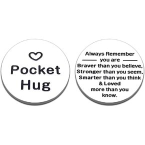 Stocking Stuffers for Teen Girls,Boo Basket Stuffers for Women Men,First Day of School Gift for Girl Boy-Pocket Hug Token,Back to School Gift for Teen,off to Collage Gift for Student