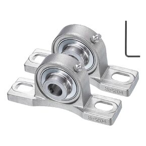 uxcell 2 Pcs SUCP201-8 Pillow Block Bearings 1/2 inch Bore Self Alignment, Solid Cast Iron Base Mounted Chrome Steel Bearings