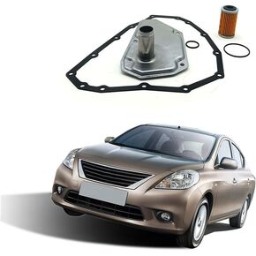 TRANSPEED JF015E RE0F11A Metal Transmission Oil Filter and Pan Gasket Kit Compatible with 2012-19 Nissan Sentra Tiida Versa Note Suzuki Swift Replaces 31728-3JX0A