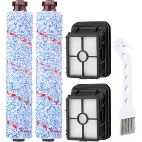 Brush Filter Replacement Compatible with Bissell CrossWave Pet Pro All in One, 3 Multi-Surface Brush Roll 1868 + 3 Vacuum Filter 1866 Vacuum Filter, Compare to Part 1608683, 160-8683, 1608684