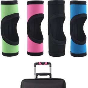 GORGECRAFT 4PCS Luggage Handle Wrap 6x5.7 Inch Large Mixe Color Identifiers Tags Detachable Suitcase Grip Covers Polyester Hollow Design Wraps for Push-Button Makers Airport Travel Bag Trolley Case