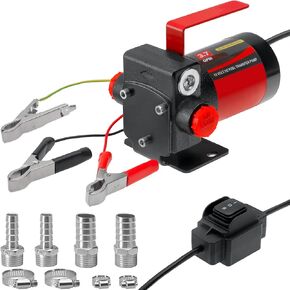 12V DC Gasoline Fuel Pump Kit, Self-priming Fuel Transfer Pump, Reversible Pumping, Overheat Protection, Explosion-proof, Suitable for Gasoline, Diesel, Mineral Oil, Kerosene