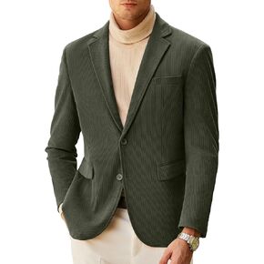 COOFANDY Mens Corduroy Blazer Casual Sport Coat Vintage Two Button Suit Blazer Jacket