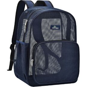 MAY TREE Mesh Backpack for School Beach Swimming Outdoor Fitness, Heavy Duty Mesh Bookbag with Sturdy Mesh Material