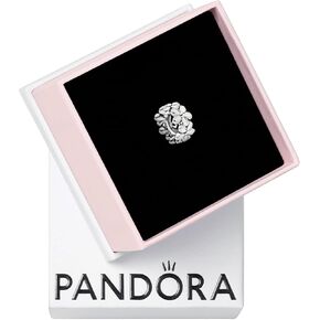 PANDORA White Daisy Flower Spacer Charm - Compatible with PANDORA Moments - Sterling Silver & Enamel - Gift for Her - Jewelry for Women with Gift Box