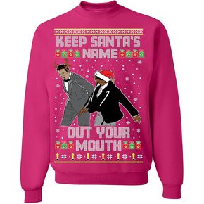 wild custom apparel Will Chris Slap Keep Santas Name Out Of Your Mouth Ugly Christmas Sweater Sweater Crewneck Sweatshirt