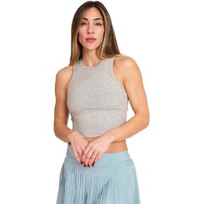 Vita Aspire Tank Top | Sports Tank Tops for Women Yoga High Neck Ribbed Sleeveless Fitness Workout Running Crop Tops