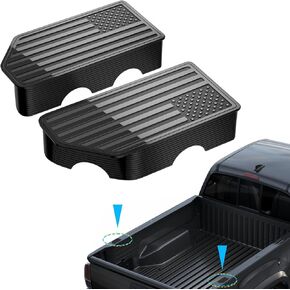 American Flag Stake Pocket Covers for 2015-2022 GMC Canyon/Chevy Colorado Truck Bed Rail Hole Plugs Stake Pocket Caps Cover Accessories (Set of 2)