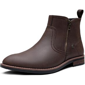 Jousen Mens Chukka Boots Side Zipper Causal Pull On Dress Boots For Men