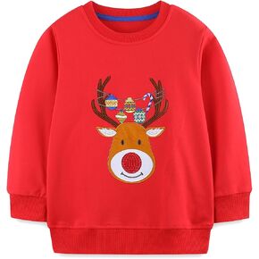 سويت شيرت للأطفال الصغار برقبة دائرية من القطن بأكمام طويلة 2-7T in Kuwait