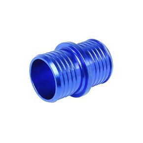 HPS Performance HPS AHU-112-BLUE 1-1/8" Billet 6061 Aluminum Joiner Hose Union Connector, 2" Length, Blue, 28mm OD