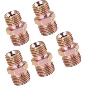 5pcs M14 x 1.5mm to M16 x 1.5mm Car Straight Air Pipe Fitting Connector Adapter Item Replacement