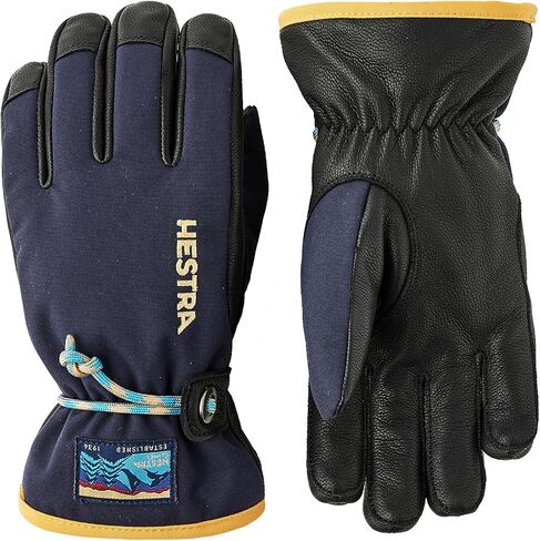 Hestra Unisex Wakayama Jr 5-Finger Glove, (Youth 3-7yrs) Insulated, Waterproof Alpine Ski & Snowboarding Gloves, Boys & Girls in Kuwait