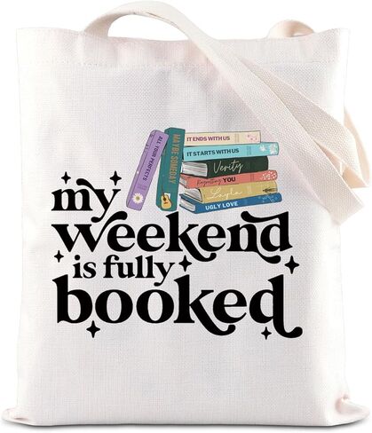 KUIYAI Colleen Literature Inspired Tote Bag Hoover Book Reading Bookish Gift COHO Fans Gift My Weekend Is Fully Booked Bag in Kuwait