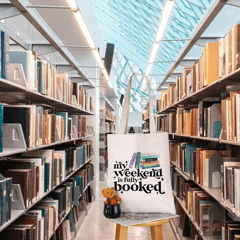KUIYAI Colleen Literature Inspired Tote Bag Hoover Book Reading Bookish Gift COHO Fans Gift My Weekend Is Fully Booked Bag in Kuwait