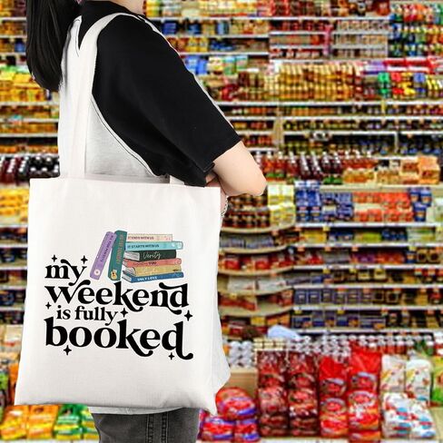 KUIYAI Colleen Literature Inspired Tote Bag Hoover Book Reading Bookish Gift COHO Fans Gift My Weekend Is Fully Booked Bag in Kuwait