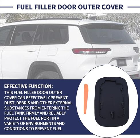 Fuel Filler Door Outer Cover 5LW29GW7AB 5MG24LAUAA Compatible with Jeep Grand Cherokee 2014-2022 Dodge Durango 2014-2020 Gas Tank Cap Cover in Saudi Arabia